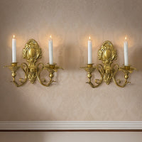 美式乡村做旧铁艺壁灯烛台复古双头蜡烛壁饰民宿酒店走廊装饰壁灯