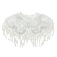 Shoulder Cape Translucent Faux Collar V-Neck for Formal Events, Photo Shoots
