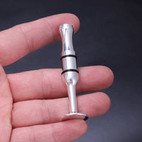 Compact Mouthpiece Practice Tool Metal Embouchure Practice Aid Portable Embouchure Practice Tool Silver Plated for Brass Players, Wind Musicians, Warm-Ups, Music Studio