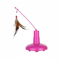 Automatic Feline Teaser Relieves Boredom Electric Rotating Feline Toy Adjustable
