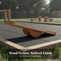 Unrestricted-Ended Play Wooden Seesaw Strengthens Core Muscles Kids Seesaw Board Sturdy Construction Solid Wood Rocker Board for Preschoolers, Toddlers, Parents, Kindergarten, Preschool, Outdoor, Daycare