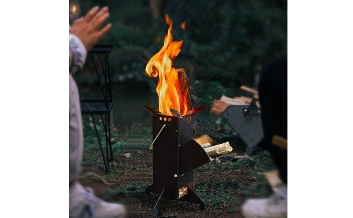 Combustion-Based Folding Camp Cooker Efficient Combustion Foldable Chimney Cooker Easy to Set up Camping Equipment for Campers, Backpackers, Picnic