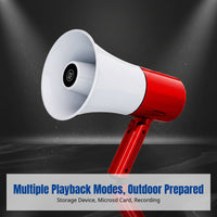 Rechargeable Handheld Megaphone Speaker, Recording, Multi-Mode, Outdoor Loudspeaker for Gatherings
