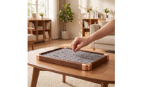 Jewelry Tray with Slots Wood-Grain Jewelry Display Tray Tabletop for Dresser