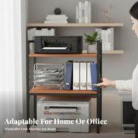 2-Tier Printer Stand Space-Saving Design 2 Tier Printer Effortless Assembly Desk Storage Shelf for Students, Professionals, Study, Dorm Room
