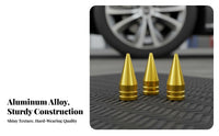 4 Pieces Valve Stem Cover Pointed Tire Valve Cap Easy Installation Universal Dustproof Tire Cap for Vehicle Owners, Garage