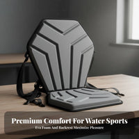 Sit-on-Top Kayak Seat Extra Thick Cushioning Kayak Seat with Backrest Adjustable Straps Detachable Boat Cushion for Kayaking, Canoeing, Paddleboarding