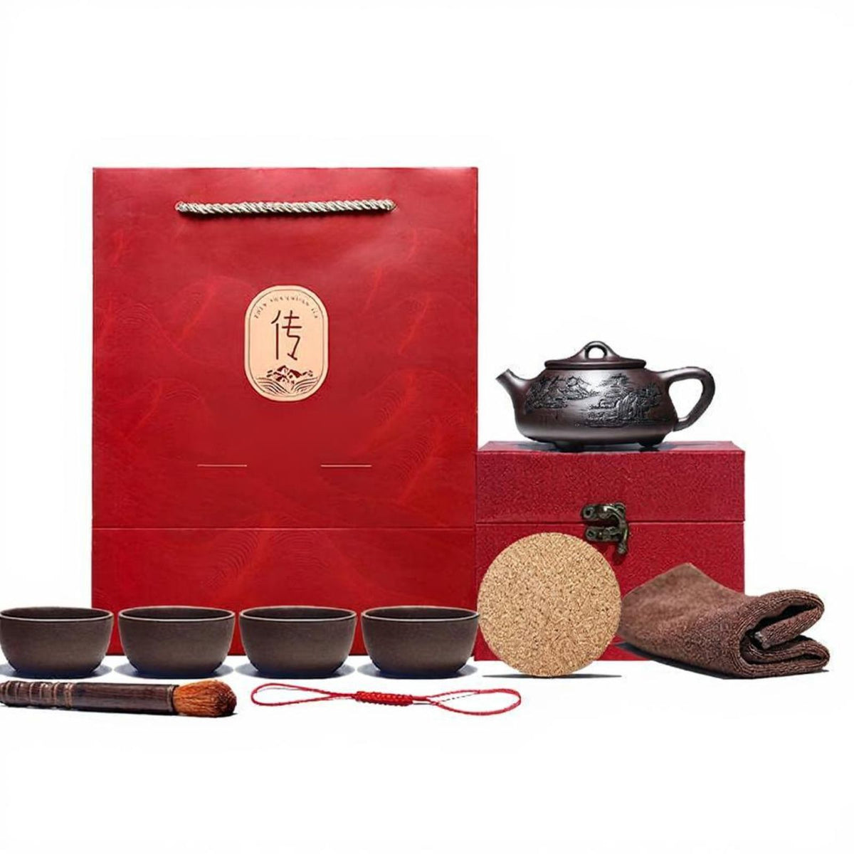 Handmade Yixing Lavender Clay Teapot, Large Capacity
