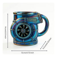 turboscharger Mug Novelty blower Mug Molded Cup for Car Enthusiasts, Mechanics, Office