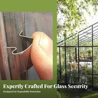 Greenhouse Glass Clips Rust-Resistant Stainless Steel Glazing Clips Greenhouse Pane Fasteners for Gardeners, DIY Enthusiasts, Garden, Outdoor