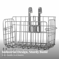 Waterproof Foldable Bike Basket Space Saving Folding Wire Bike Basket Large Capacity for Commuters, Cyclists, Shopping, Commuting, Cycling