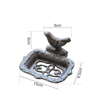 Soap Dish with Tray Cast Iron Soaps Holder Slotted Soap Dish for Washroom