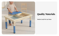 Material children's Activity Table and Chair Set All in Unified Sand and Water Play Table Leak-Proof Educational Toy Rounded Edges for Preschoolers, Toddlers, Kindergarten, Daycare Center, Playroom, Nursery