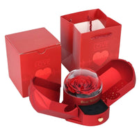 Celestial Feather Flower Jewelry Box Elegant Packaging Preserved Flower Gift Box Everlasting Flower Necklace Case