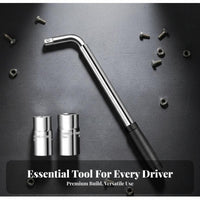 Labor-Saving Telescopic Lug Wrench High-Rotational Force Leverage Telescoping Lug Wrench Heavy-Duty Steel Construction