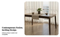 New Chinese Design Dining Table Multi-Functional Solid Wood Dining Table Minimalist Design Rectangular Writing Desk for Families, Students