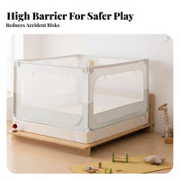 Insect Protection Infant Anti-Fall Mosquito Net Full Enclosure Bed Tent See-Through Mesh Baby Safety Gear Zippered Entry for Infants, Toddlers, Parents, Indoor, Bedroom, Nap Time, Travel