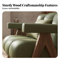 Retro Design Single seat Armchair Wabi-Sabi Aesthetic Lounge Chair Minimalist design Indoor Furniture Designer Inspired for Apartment Dwellers, Homeowners, Readers, Living Room, Bedroom, perusing corner, Home Office