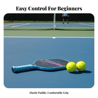 Fiberglass Pickleball Paddle Wide Sweet Area Lightweight Pickleball Racket High Elasticity Ergonomic Grip for Beginners, Outdoor