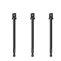 3 Pieces Extension Shaft with Square Drive Rust-Resistant Hex Shank Extension Impact Wrench Adapter Long for Mechanics