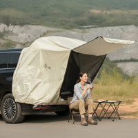 Bugunrestricted Ventilation SUV Rear Tent Sunshade Portable Folding Car Rear Tent Vehicle Awning Mesh Screening