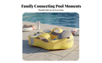 UPF 50+ Sun Protection Anti-Flip Baby Swimming Float Inflation-Unrestricted Non-Inflatable Baby Buoy with Canopy Puncture-Proof for Infants