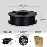 Carbon Fiber PLA Filament 1.75mm, High Strength Material for 3D Printing, 1kg Spool Compatible with Most FDM Printers, Dimensional Accuracy