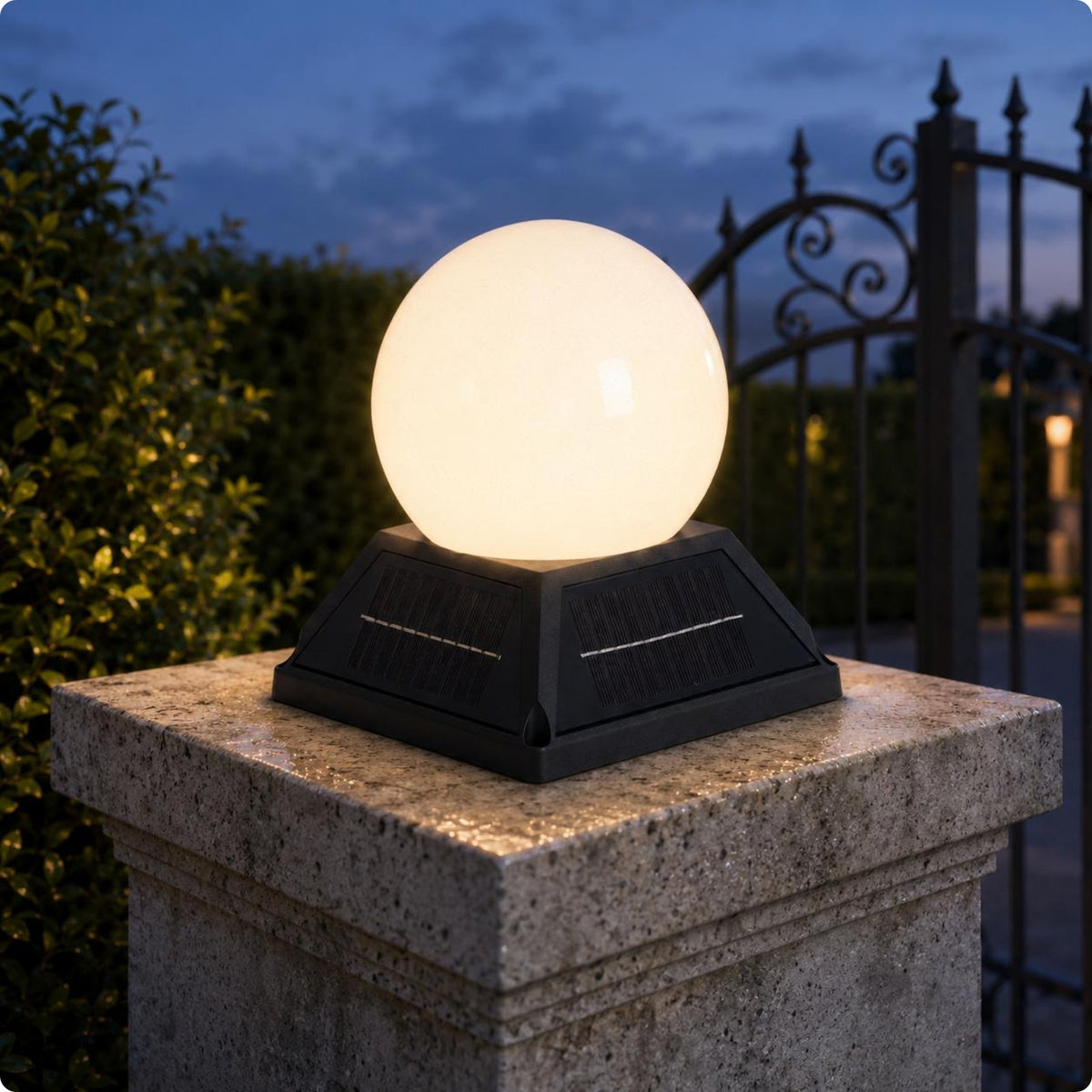 Solar Post Cap Light Energy Saving Post Cap Lamp LED for Driveway