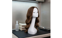 Mannequin Head with Shoulders Defined Facial Features Mannequin Head Bust Abstract Design Hairpiece Display Headform for Retailers, Shop Window