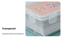 Transparent Chip Container particle-resistantproof Clear Card Storage Box multipurpose