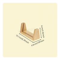 Multi-Purpose Wood Calendar Holder Minimalist Design U-Shaped Display Base Rustic Design Solid Wood Phone Base Portable for Office