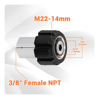 Stainless Steel M22 to 3/8 NPT Adapter Pressure Washer Hose Coupler Rustproof Quick Connect Fitting Heavy Duty