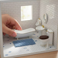 5 Pieces Dollhouse Washroom Furniture Set High Detail Miniature Washroom Set Realistic Details for Collectors, Hobbyists, Photography Props, Diorama