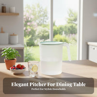 Shatterproof Plastic Water Pitcher Easy to Clean Refrigerator Pitcher with Lid Heat Resistant for Families, Hosts, Kitchen, Parties, Outdoor