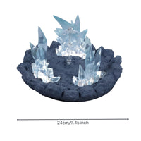 Rock-Textured Diorama Base with Ice Effects Clear Figure Display Base Cracked Effect Parts Multi-Scale for Hobbyists