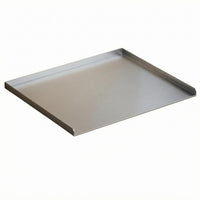 Raised Edges Stainless Steel Prep Board Upturned Sides Countertop Prep Board Brushed Finish Single Piece