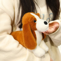 Realistic Plush Dachshund Dog Toy, Cute Puppy Figurine, Birthday Gift