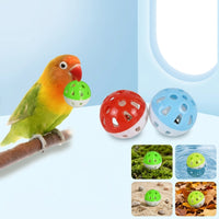 Parrot Bell Toy and Bell Ball Parakeet Ball for Budgie Toys and Cockatiel Toys, Fun Parrot Cage Accessories for Birds