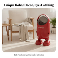 Rounded Feet Capsule Trash Can Glossy Flip-Top Trash Can Smooth Flip-Top Garbage Bin Tall