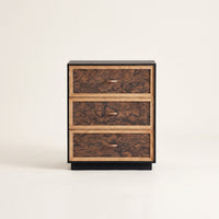 Storage Cabinet with Drawers Wood-Grain Dresser with Drawers Modern Dresser for Bedroom, Living Room, Entryway