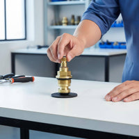 Brass Valve Core Easy Installation Slow Opening Tap Cartridge Anti-Leak Seal Faucet Screw Stem Valve for Bathroom, Kitchen