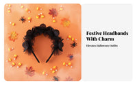 Mesh Specter Hairband Fun Photo Prop Halloween Specter Headband Halloween Headband Lightweight Spooky Headpiece Comfortable Fit