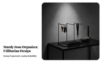 Jewelry Hook Stand Wrought Iron Countertop Jewelry Holder Necklace and Bracelet Rack Versatile Countertop Hook Display