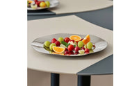 Irregular Round Fruit Plate Shallow Serving Tray with Wide Rims Low-Profile Fruit Tray for Hosts, Home Interior Designers, Hotel
