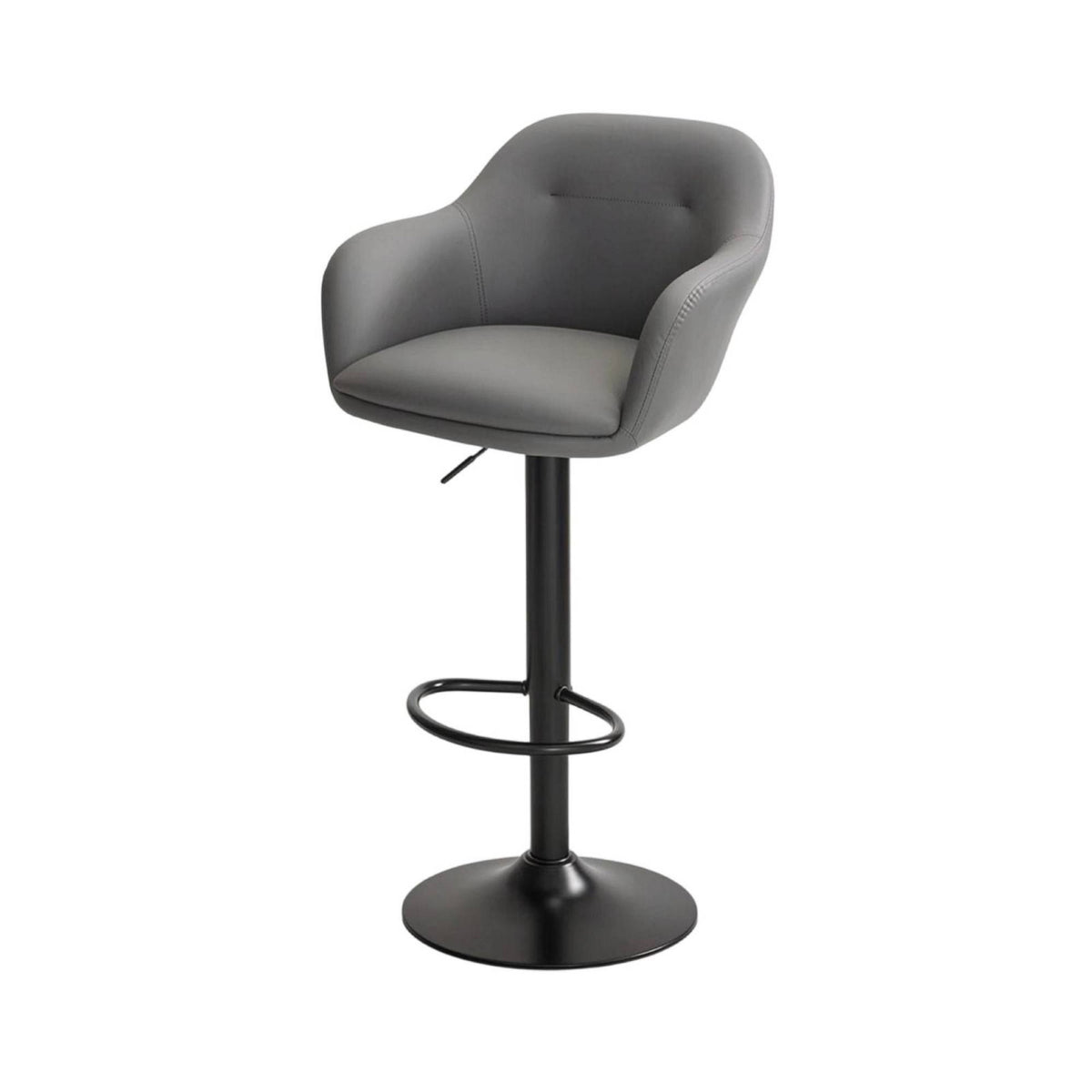 Padded Adjustable Bar Stool Upholstered Swivel Bar Stool Comfortable Stools Ergonomic for Kitchen Island