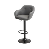 Padded Adjustable Bar Stool Upholstered Swivel Bar Stool Comfortable Stools Ergonomic for Kitchen Island