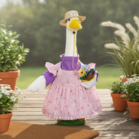 Cute Porch Goose Outfit Ruffled Hem Animal Clothes Bright Colors