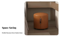 Upholstered Vanity Pouf Sturdy and long-lasting Small Stool High Load Capacity