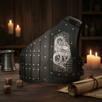 Viking-Inspired Half Chest Protection Embossed Medieval Cuirass Wearable Half Cuirass Rugged for Cosplayers, Larpers, Cosplay, Halloween, Theater, Photo Shoots