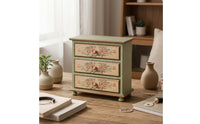 Tabletop Storage Cabinet Vintage Desktop Organizer Tabletop Cabinet Hand-Painted Drawer Organizer Compact for Women, Vanity